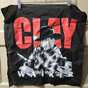 Clay Walker Graphic Western Bandana 21inx21in
